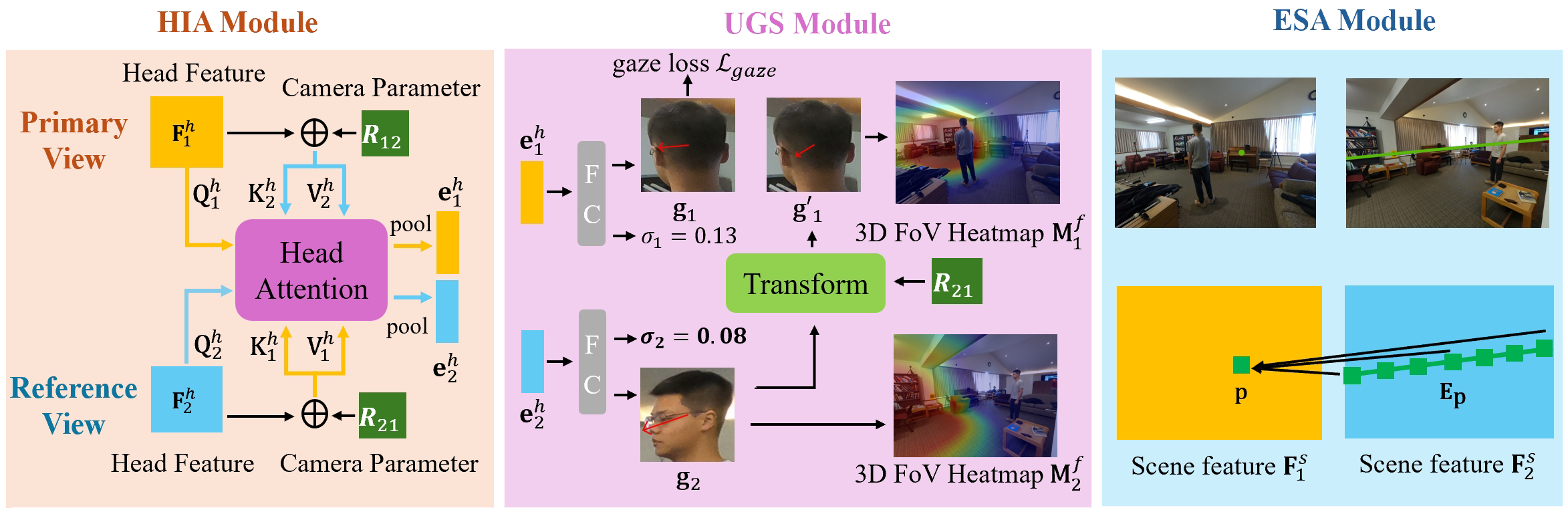Structures of multi-view processing modules