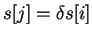 $ s[j] = \delta
s[i]$