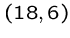 $(18,6)$